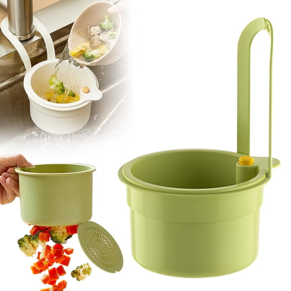 Hanging Sink Drain Basket,Multifunctional Automatic Dumping Kitchen Strainer,Universal Storage Holder for Home