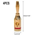 thumbnail image 6 of 4 Pcs 4mm Banana Plugs Gold Plated Musical Audio Speaker Cable Wire Connector, 6 of 8
