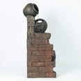 thumbnail image 5 of Luxen Home Resin Rustic Cascading Pots Outdoor Fountain, 5 of 7
