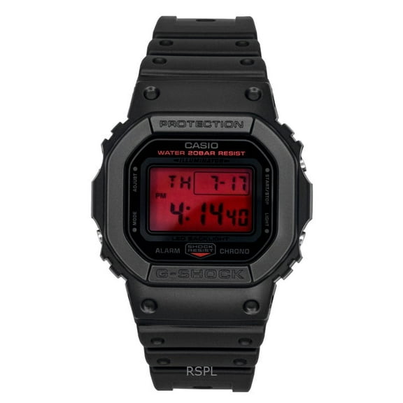 Casio Origin Digital Resin Strap Quartz DW-5600BBR-1 200M Men's Watch