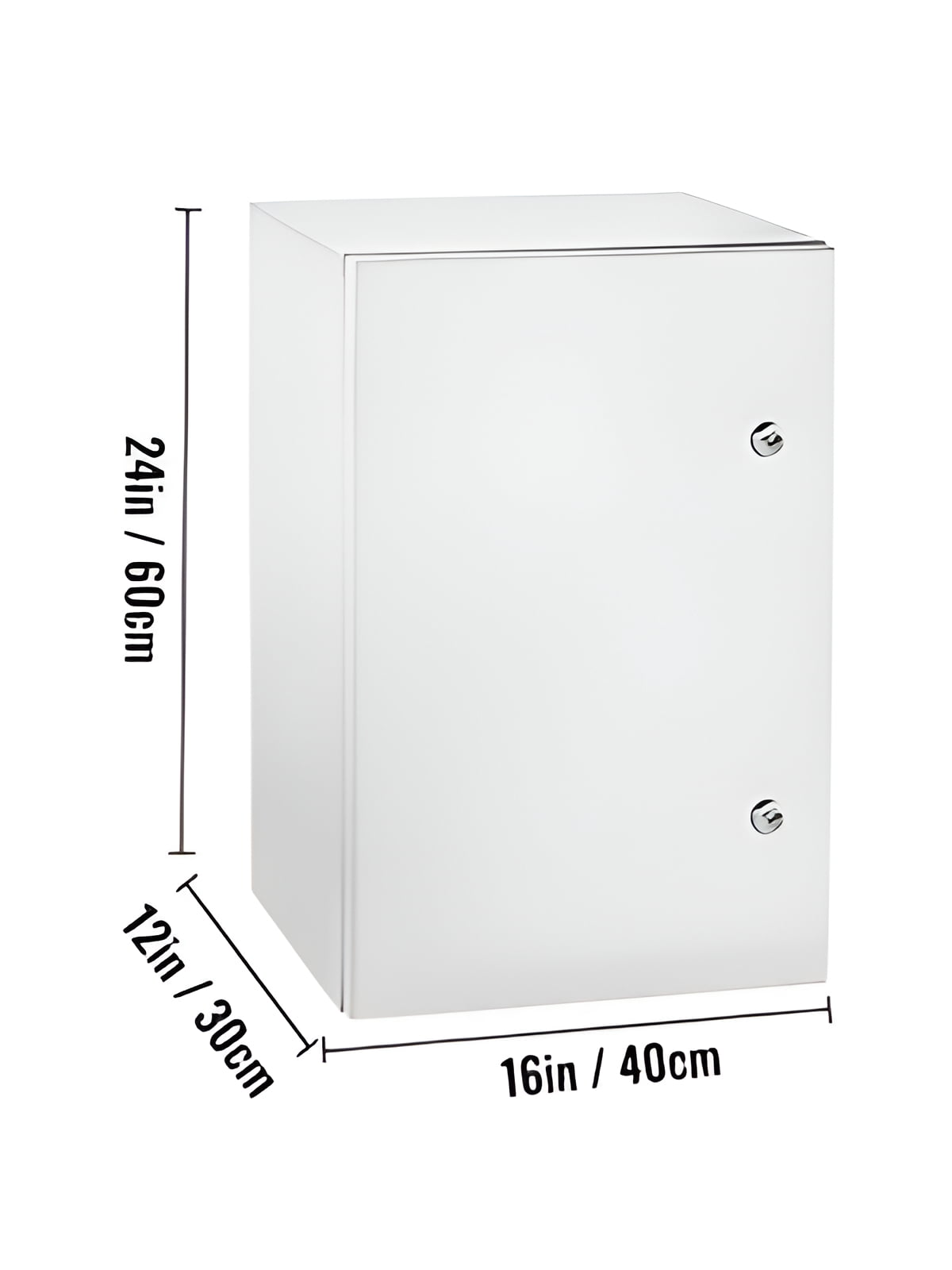 VEVORSteel Electrical Box 24'' x 16'' x 12'' Electrical Enclosure Box, Carbon Steel Hinged Junction Box, IP65 Weatherproof Metal Box Wall-Mounted Electronic Equipment Enclosure Box with Mounting Plat