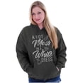 thumbnail image 4 of Hot Mess White Dress Bachelorette Hoodie Sweatshirt Women Brisco Brands 4X, 4 of 6