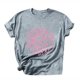 thumbnail image 4 of Fiudx Ofertas Relámpago Blusa de Manga Corta con Estampado de Moda para Mujer, Divertida Camiseta con Cuello Redondo, 4 of 4