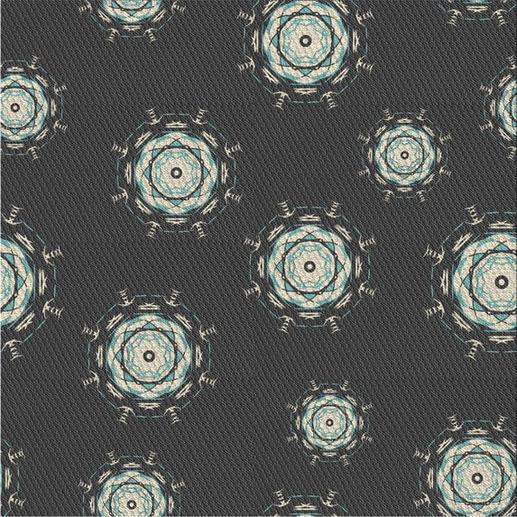 Ahgly Company Machine Washable Indoor Square Transitional Midnight Gray Area Rugs, 8' Square