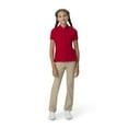 thumbnail image 4 of French Toast Girls School Uniform Short Sleeve Picot Collar Interlock Polo Shirt, 4 of 8