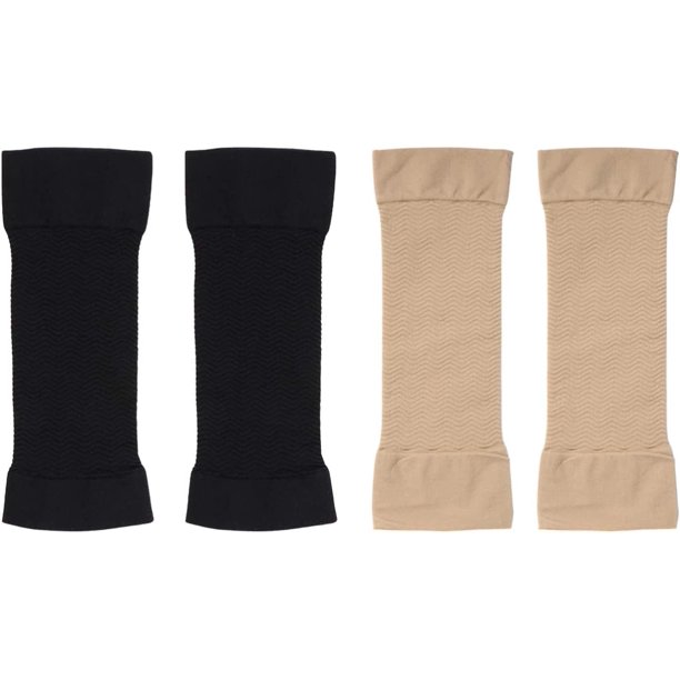 Calentadores de brazos 2 pares Manga calentadora de brazos Protección solar para mujeres Calentadores de brazos transpirables Calentadores de brazos para ciclismo Deportes al aire libre brillar Electrónica