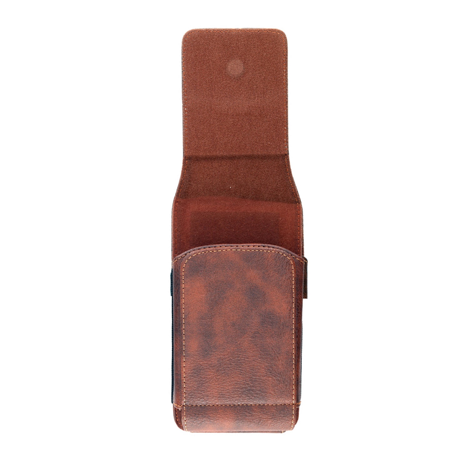 7.2inch Sturdy Vertical PU Leather Universal Wallet Pouch with Belt Clip and Card Slots - Brown