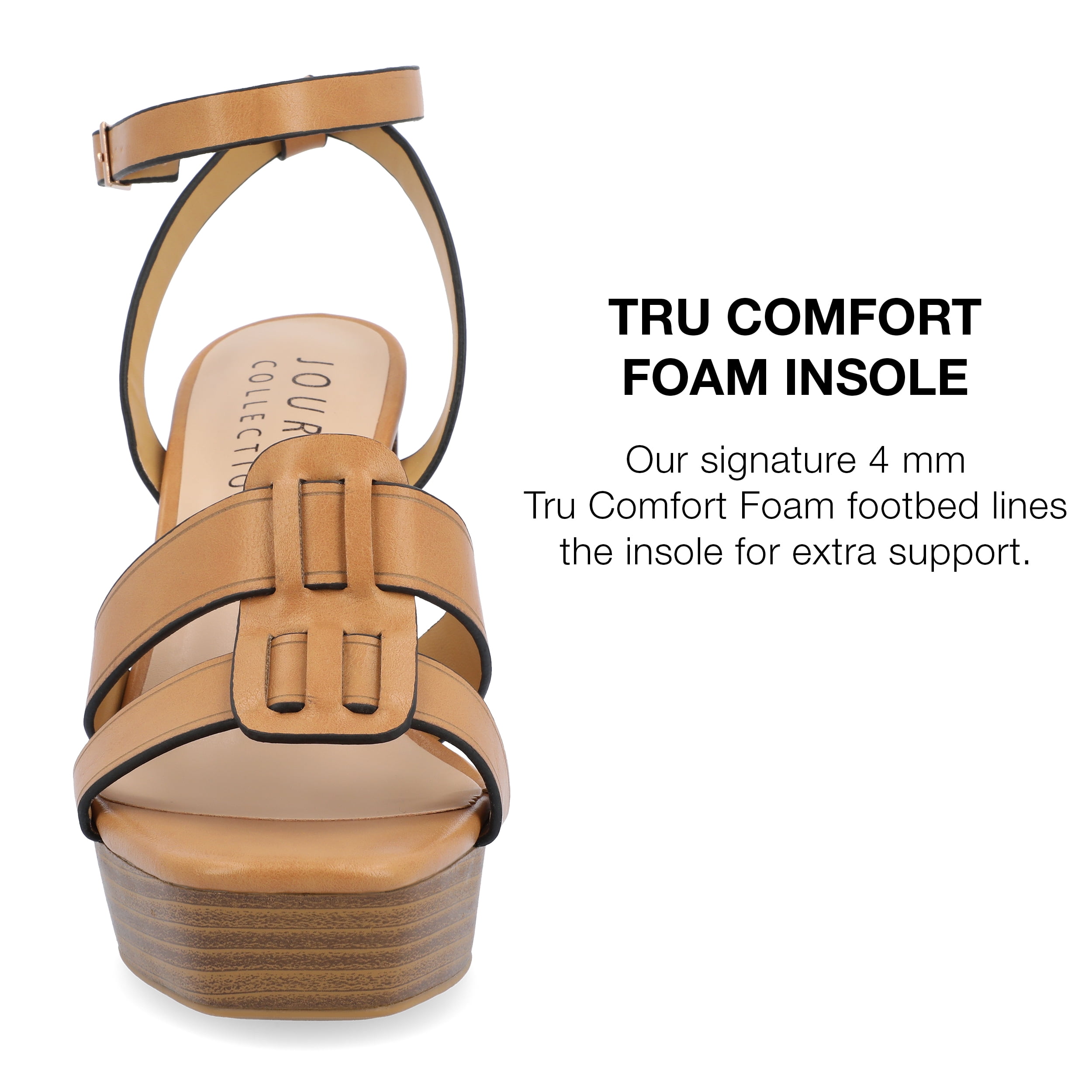 Journee Collection Womens Mandilyn Tru Comfort Foam High Heel Platform Sandals