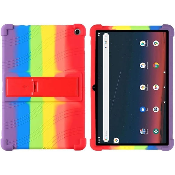 Golden Sheeps Compatible for Walmart Onn 10.1" 3rd gen 2022 Release(Model:100071485) Silicone Case with Stand (Rainbow)
