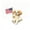 B, variant on Resin Patriotic Animal Figurine Set Bear Pig Dog Holding USA Flag Independence Day Decor Gift for Patriotic Homeowners