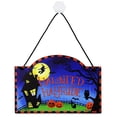 thumbnail image 1 of Toystoory Letrero colgante para puerta de Halloween, colgador de calabaza decorativo feliz de madera, accesorios de placa para ventana, colgante para Kits de decoración para fiestas Tipo 6 Toystoory HA063925-06, 1 of 6