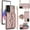 Rosegold, variant on Allytechgroup for Samsung Galaxy A53 5G Wallet Case with 5 Cards Holders, Detachable Hand Strap & Shoulder Lanyard RFID Blocking Shockproof Protective Phone Case for Girls Women, Black