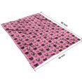 thumbnail image 4 of Pink Pug Puppies Blanket,Comfortable Soft Flannel Throw Blanket,All Season,Warm Lightweight Blankets for Sofa Bed Couch Living Room Chair,60"x80"(150x200cm), 4 of 4