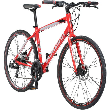 700C Schwinn Kempo Men's Hybrid Bike, Red (Best Hybrid Bikes For Men)