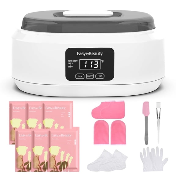 EasyinBeauty Paraffin Wax Machine for Hands and Feet, 3000ml Touchscreen Warmer with 6 Lemon Wax Packs