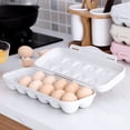 thumbnail image 3 of Reheyre Large Capacity Shockproof Egg Box with Lid, Temperature-Resistant Household Egg Fresh Storage Box for Fridge (12 Grids/18 Grids), 3 of 8