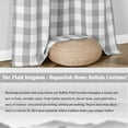 thumbnail image 2 of Gray White Gingham Buffalo Plaid Checkered Window Curtain Panels 63 Inches Length,Farmhouse Semi Sheer Drapes,Rustic Rod Pocket Window Treatment for Bedroom Living Room,2 Panels,40"x63",Grey, 2 of 8