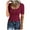 B369 Wine summer tops for women clearance under $5, variant on Cagogo Women Summer Short Sleeve Henley T Shirts Button Down Slim Fit Tops Scoop Neck Ribbed Knit Shirts Casual Basic Spring Tops Blouse