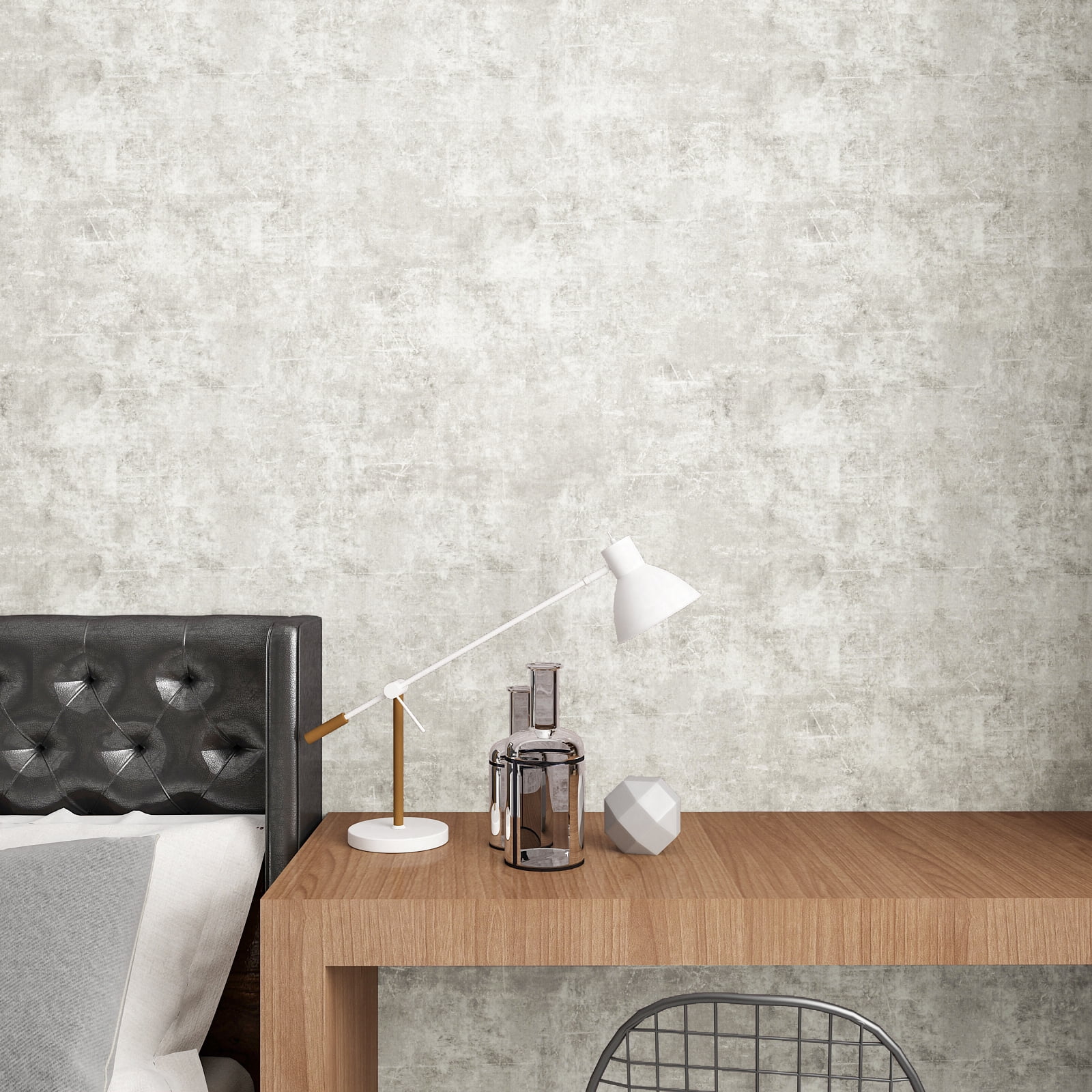  INSTANT WALL PAPER Papel tapiz de vinilo autoadhesivo de color  gris (11.8 in x 175.2 in) : Herramientas y Mejoras del Hogar