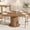 Walnut, variant on 59" Extendable Round Dining Table for 4-6, Modern Oval Kitchen Table with Fluted Base, Circle Dining Table for Living Room, Walnut