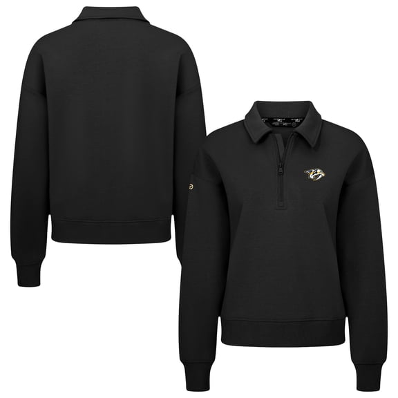 Women's Levelwear  Black Nashville Predators  Canmore Quarter-Zip Pullover