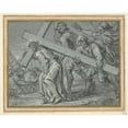 thumbnail image 2 of Erasmus Quellinus the younger 24x20 Gold Ornate Framed and Double Matted Museum Art Print Titled - Christ Carrying The&nbsp;Cross (17th&nbsp;Century), 2 of 4
