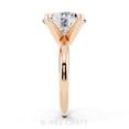thumbnail image 3 of Bling Craft Solitaire Moissanite Engagement Ring for Women 14K Rose Gold Plated 5CT 11MM Round Cut D Color VVS1 Clarity 925 Sterling Silver Wedding Promise Rings Size 10, 3 of 6