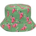 thumbnail image 2 of Unisex Black Flamingo Bucket Hat Reversible Summer Trendy Couple Fisherman Caps for Women Men Beach Vacation, 2 of 3