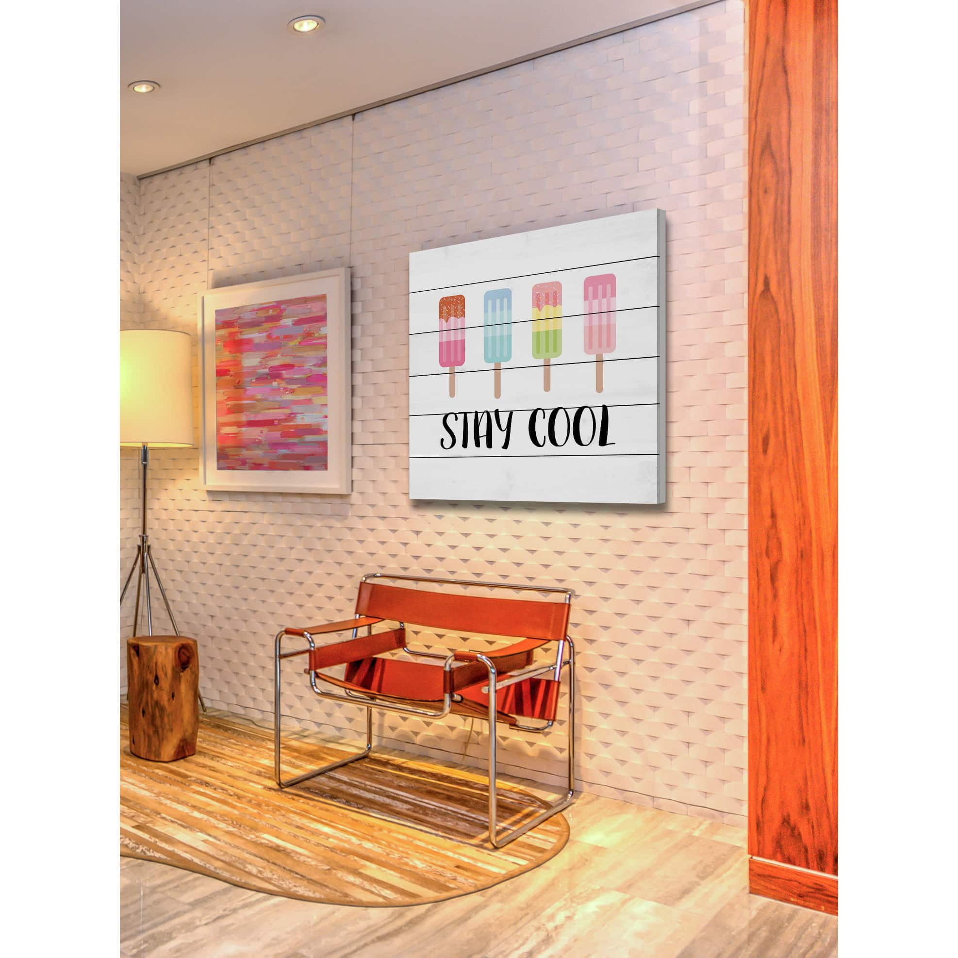Marmont Hill "Stay Cool" by Diana Alcala Painting Print on White Wood