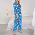 thumbnail image 3 of Goofa Gnomes in USA Printed Women’s 2 Piece Pajama Set Super,Pajamas Women's Long Sleeve Sleepwear Soft Button Down Loungewear Pjs Lounge Set Nightwear-XX-Large, 3 of 9