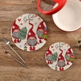 thumbnail image 2 of Coolnut Cute Gnomes Cotton Pot Holder Set of 2, Pure Cotton Wear-Resistant and Non-Slip Stylish Round Pot Holder for Daily Kitchen, Dining Table, Office, Cafe, Restaurant, BBQ Home Decor Gifts, 2 of 6