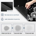 thumbnail image 6 of Dandelion Plants Dish Drying Mats for Kitchen Counter, Vintage White Dandelions Blossom Flying Fluffy Black Back Absorbent Coffee Mat with Non-slip Rubber Backed Quick Drying Dish Rack Pad 16"x24", 6 of 9