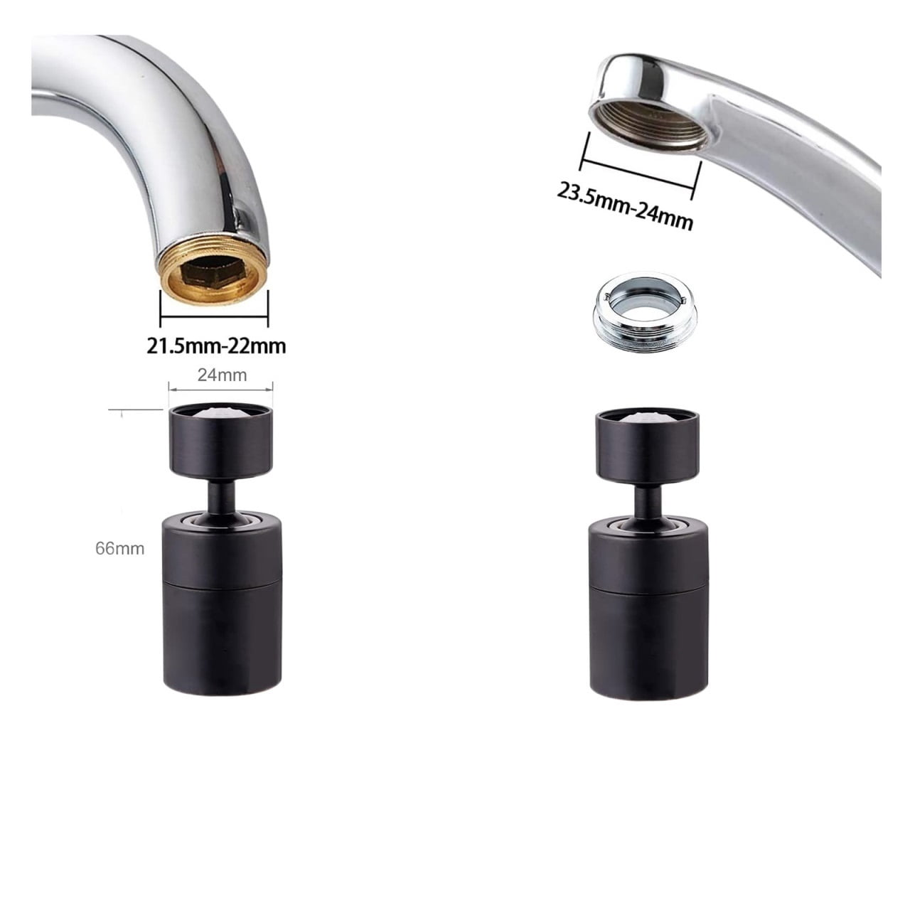 Kitchen Tap Brass Aerator Rotation Universal Splash Proof Swivel Water Saving Basin Faucet Bubbler Convenient To Install ,Easy to Use