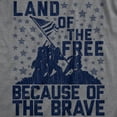 thumbnail image 2 of Mens Land of The Free Because of The Brave T Shirt Patriotic Memorial Day 4th Of July Tee Graphic Tees, 2 of 9