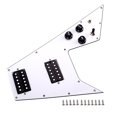 thumbnail image 4 of Electric Guitar Pickguard V Prewired Scratch Plate 3-ply PVC 12 Holes Pickup Replaceable Parts Stringed Instruments String, 4 of 7
