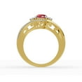 thumbnail image 4 of OMRE Genuine Ruby Ring, 925 Sterling Silver and 10K Yellow Gold Women, 4 of 4