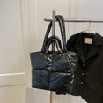 thumbnail image 4 of Bolsos De Mujer Bolsa de viaje de pana acolchado informal con asa superior portátil para viajes de compras Sywqhk Para Estrenar, 4 of 9