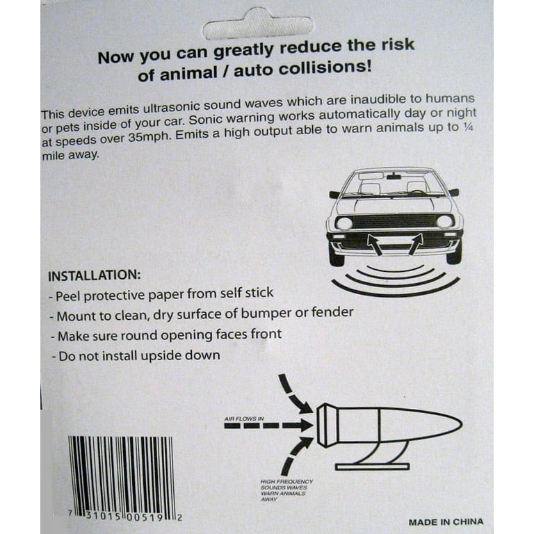 2PCS Automotive Car Deer Whistles Animal Alert Warning Whistles