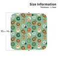 thumbnail image 3 of Kll Square Drink Coasters Set Of 4,Pu Leather Absorbent Coasters Set Decorative Coffee Cup Coasters Housewarming Gift For Home Decor-Christmas Donuts, 3 of 9