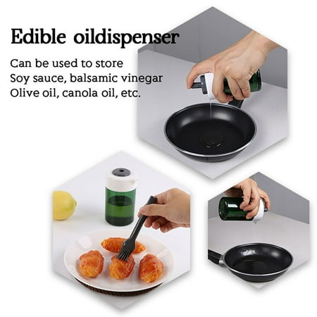

Oil Brush Bottle 2 in 1 Silicone Oil Dispenser Spout Seasoning Bottle with Grilling Brush Baking BBQ Tool