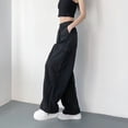 thumbnail image 5 of LYHaoo Girls Summer Casual Pants Fashionable Loose Fit Long Trousers With For Outdoor Play Comfortable Daily Wear School Pants for Girls(Black), 5 of 7