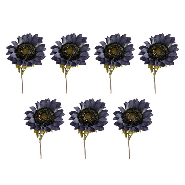 Bearachild 7 piezas de girasoles artificiales de un solo tallo flores falsas arreglo de ramo decoración de fiesta para artesanal hogar Decoración Azul Bearachild HA084454-03