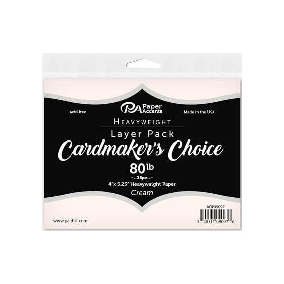 Cardmakers Choice Card Layer 4x5.25 80lb Crm 25pc
