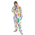 thumbnail image 5 of Vzayyk 4T-14Y Size Aviliable Cozy One-Piece Footless Sleeper Pajama White Background Floral, 5 of 8