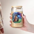 thumbnail image 4 of Happy New Year Mastiff Family Cheer Winter Midnight Firework 16oz Glass Cup Mug Mastiffs Dog Lover Gifts Idea Glass Can with Bamboo Lid and Straw - 02025, 4 of 5