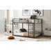 thumbnail image 3 of Full Over Full Metal Bunk Bed with Built-In Ladder & Full-Length Guardrails, Modern Sturdy Bed Frame, Easy Assembly, 3 of 10