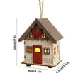 thumbnail image 2 of Mmeneyy Christmas Hut Ornament Christmas Decoration Glowing Cabin LED Wooden Christmas House Desktop Ornament, 2 of 5