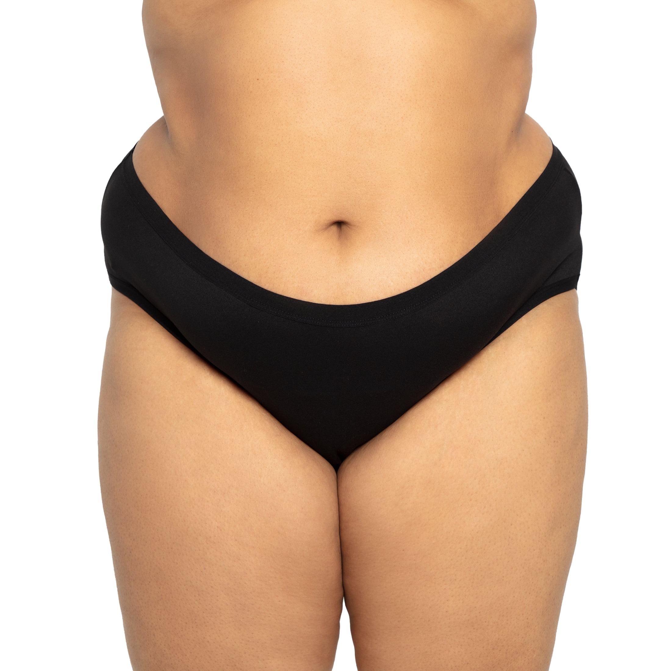 The Period Company. Microfiber Bikini, Period Underwear for Medium Flows, Black