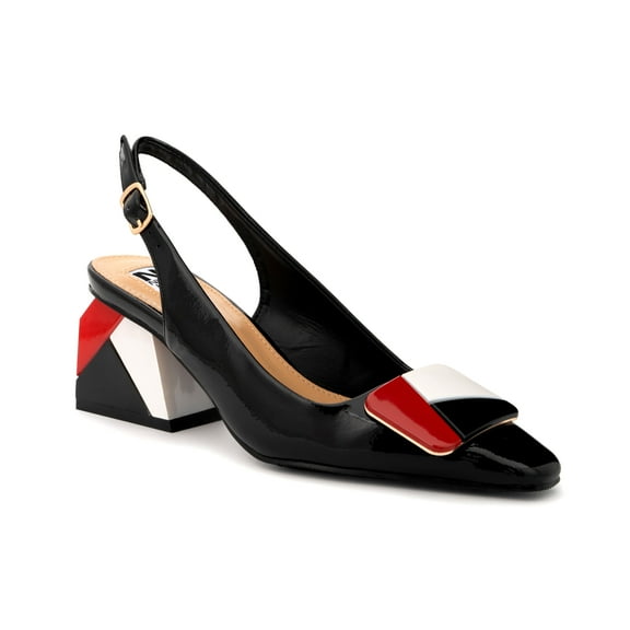 MULTI COLOR ORNAMENT SLINGBACK WITH MATCHING MULTI COLOR HEEL