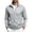 Gray, variant on Men's Stand Collar Full Zip Striped Sleeve Sweatshirt Jacket, Loose Soft Side Pocket Casual Daily Outdoor Layering Coat